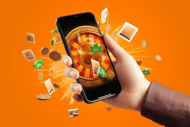 Tampilan permainan Caishen Wins di layar mobile mafiaslot dengan simbol koin emas dan lampion merah